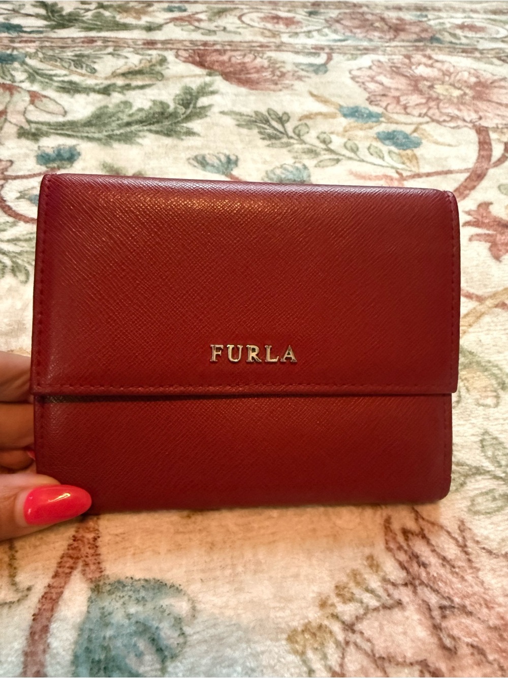 Furla Red Saffiano Leather Wallet